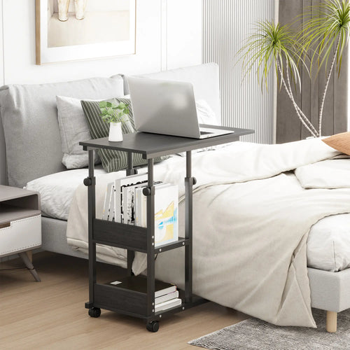 Mobile Standing Desk, Adjustable Height 31.5 inch, Black