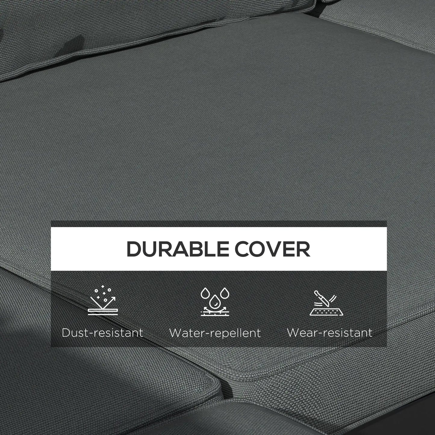 Replacement Cushions for Rattan Furniture, 14 Piece, 7 Seat 7 Back, Grey Patio Chair Cushions at Gallery Canada
