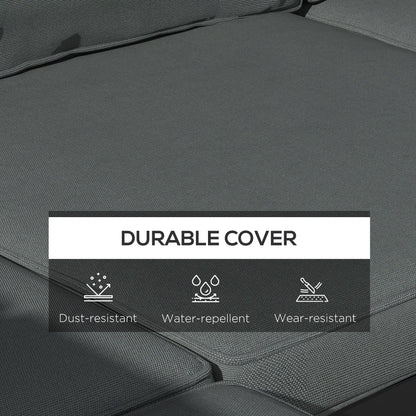 Replacement Cushions for Rattan Furniture, 14 Piece, 7 Seat 7 Back, Grey Patio Chair Cushions at Gallery Canada