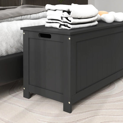 Storage Trunk, Modern Entryway Bench with Side Handles, Black Storage Ottomans & Benches at Gallery Canada