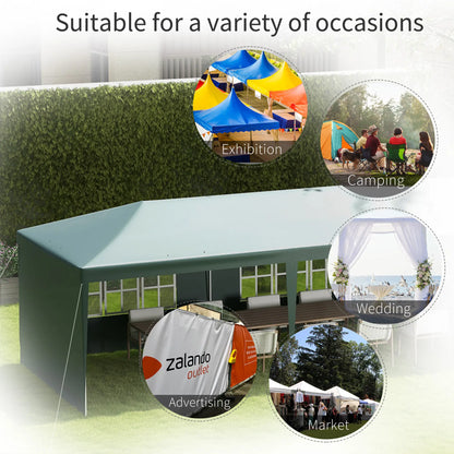 10' x 29' Canopy Tent, Party Tent with Sidewalls, Large Windows, Green Canopy Tents at Gallery Canada