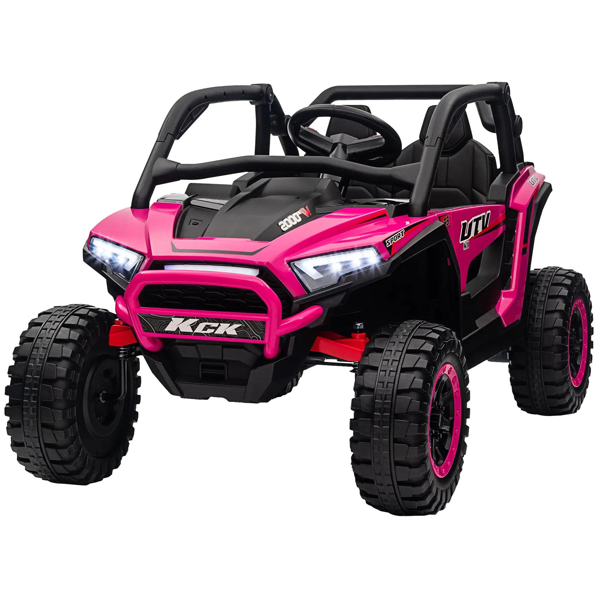 2 Seater Ride On Truck, Electric Car For Kids, 24V 7AH, Pink Electric Toy Cars Pink at Gallery Canada