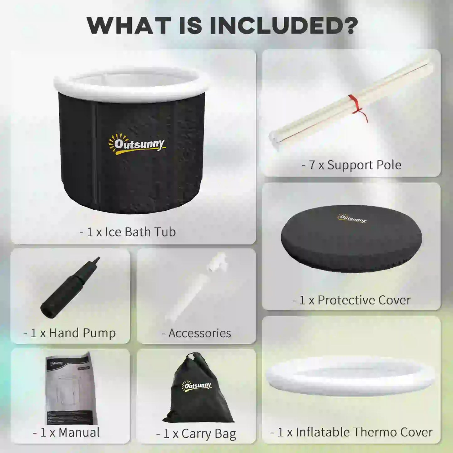 Portable Cold Plunge Tub, Ice Bath for Athlete Recovery, Black Outdoor Swimming Pools & Hot Tubs at Gallery Canada