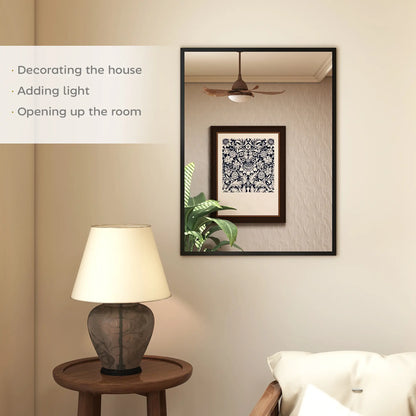 30" x 40" Black Rectangular Bathroom Mirror, Living Room Bedroom Entryway, Black Wall Mirrors at Gallery Canada