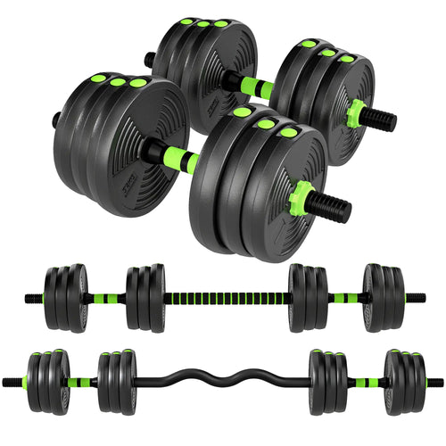 Adjustable Dumbbell Set, 3 in 1 Weights, 55lb with Connector, Non-Slip Grip