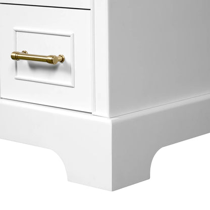 Bathroom Vanity, Ceramic Sink, Soft-Close Doors, 36" L x 18.5" W x 34" H, White Sink Cabinets at Gallery Canada