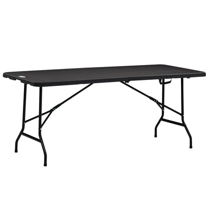 Foldable Rectangular Patio Dining Table for 6, Dark Grey Patio Dinning Tables at Gallery Canada