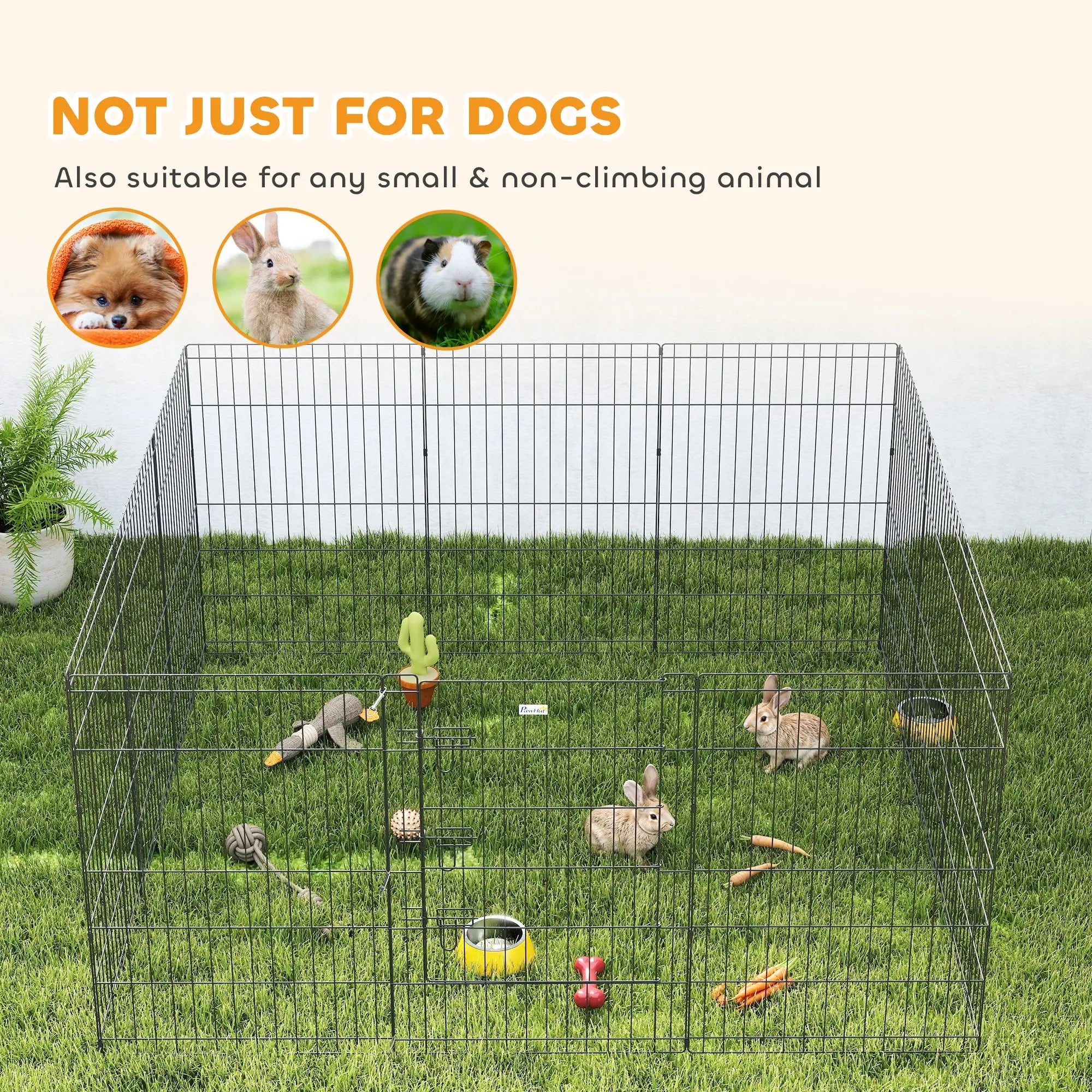 36 Inch Foldable Metal Pet Playpen, Dog Kennel Cage, 12 Panels Dog PlayPens at Gallery Canada
