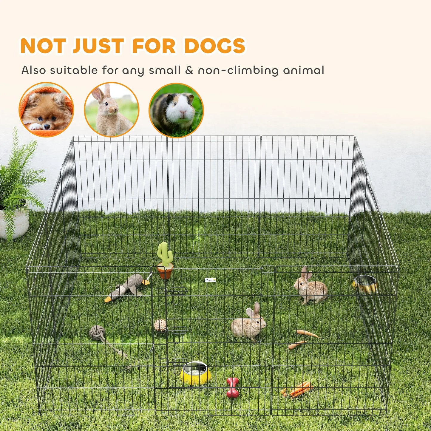 36 Inch Foldable Metal Pet Playpen, Dog Kennel Cage, 12 Panels Dog PlayPens at Gallery Canada