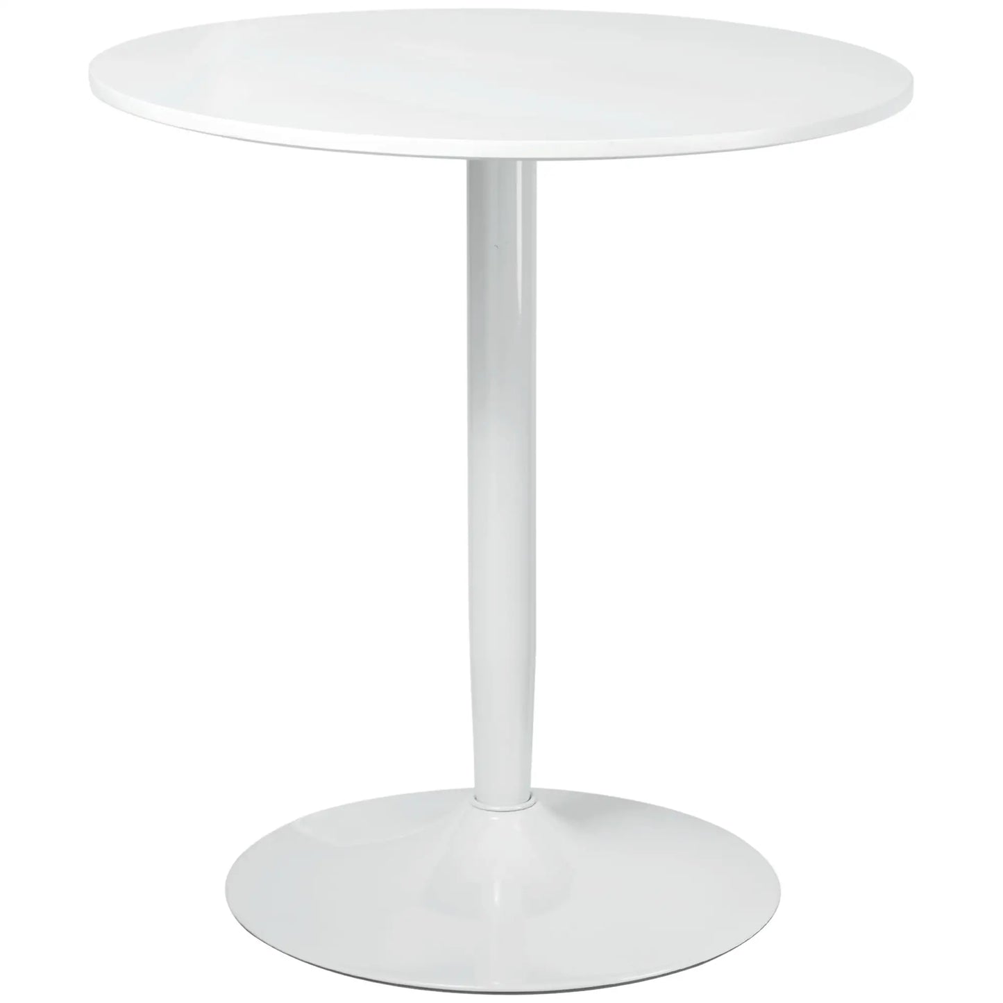Modern Kitchen Table for 2, Round Dining Table, Steel Base, White Bar Tables & Dining Tables White at Gallery Canada