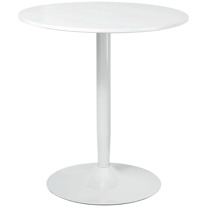Modern Kitchen Table for 2, Round Dining Table, Steel Base, White Bar Tables & Dining Tables White at Gallery Canada