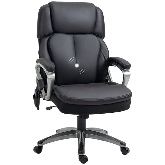 Big and Tall Massage Office Chair with Strong Vibration, Microfiber Office Chair, 27.25"x31.5"x48.75", Black at Gallery Canada