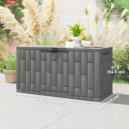 60 Gallon Resin Deck Box, Lockable Outdoor Storage, Splash And UV Resistant Patio Storage Boxes at Gallery Canada