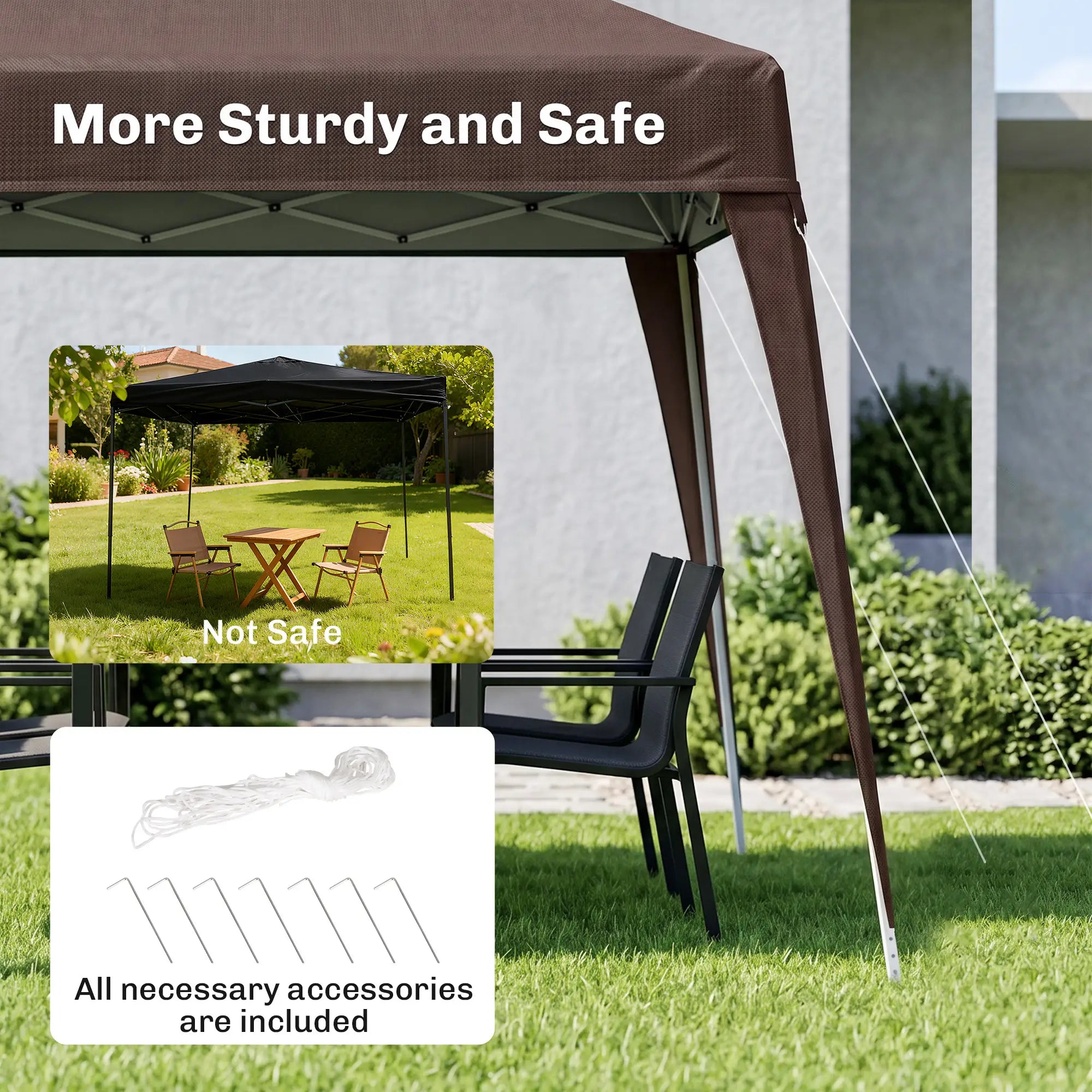 8' x 8' Pop Up Canopy, Outdoor Folding Tent, Portable Party Tent Pop Up Canopies at Gallery Canada