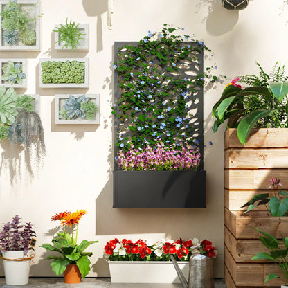 Metal Raised Garden Bed With Privacy Panel, Outdoor Planter Box Raised Garden Beds at Gallery Canada