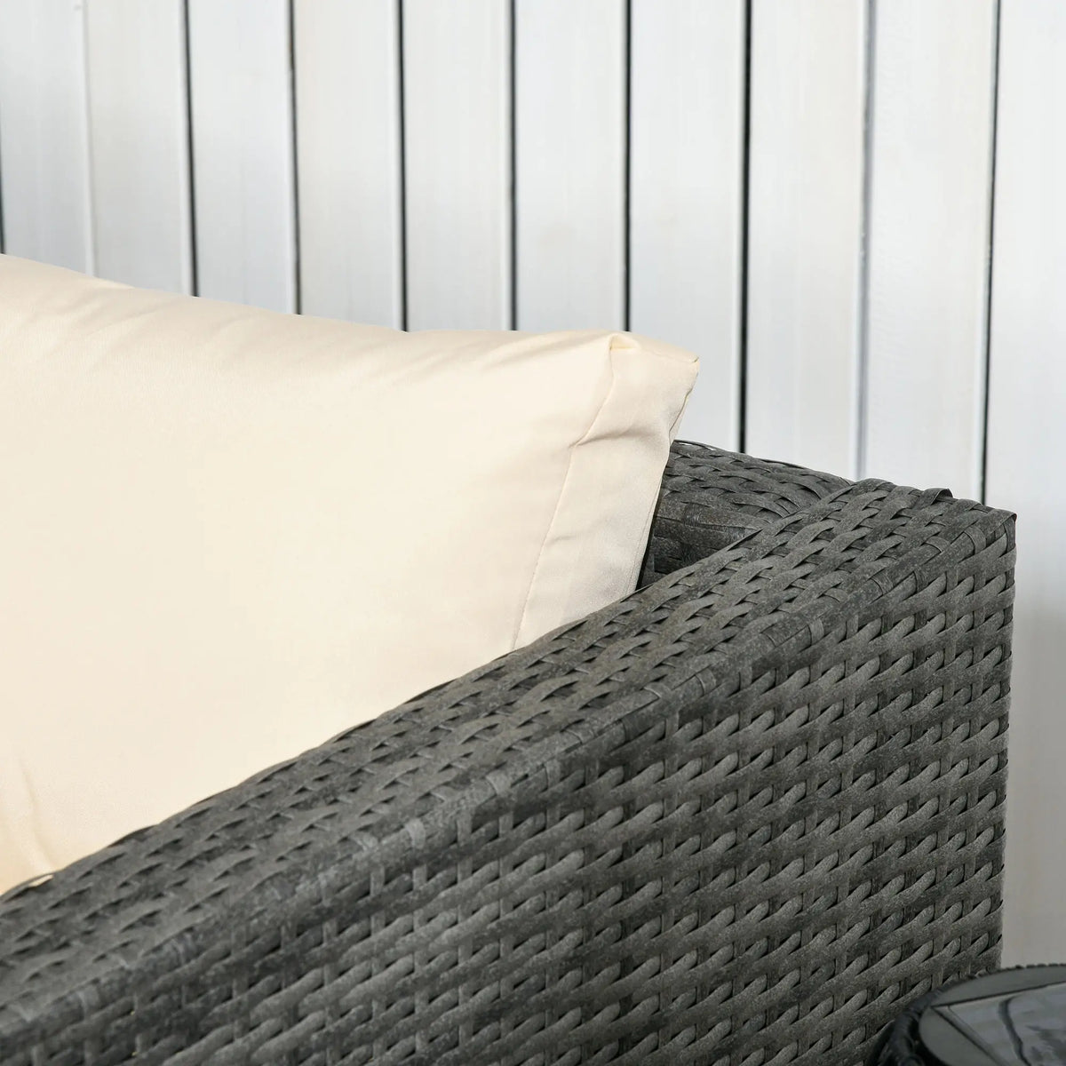 3 Piece Rattan Outdoor Furniture Set w/ Loveseats & Table, Beige Patio Furniture Sets at Gallery Canada