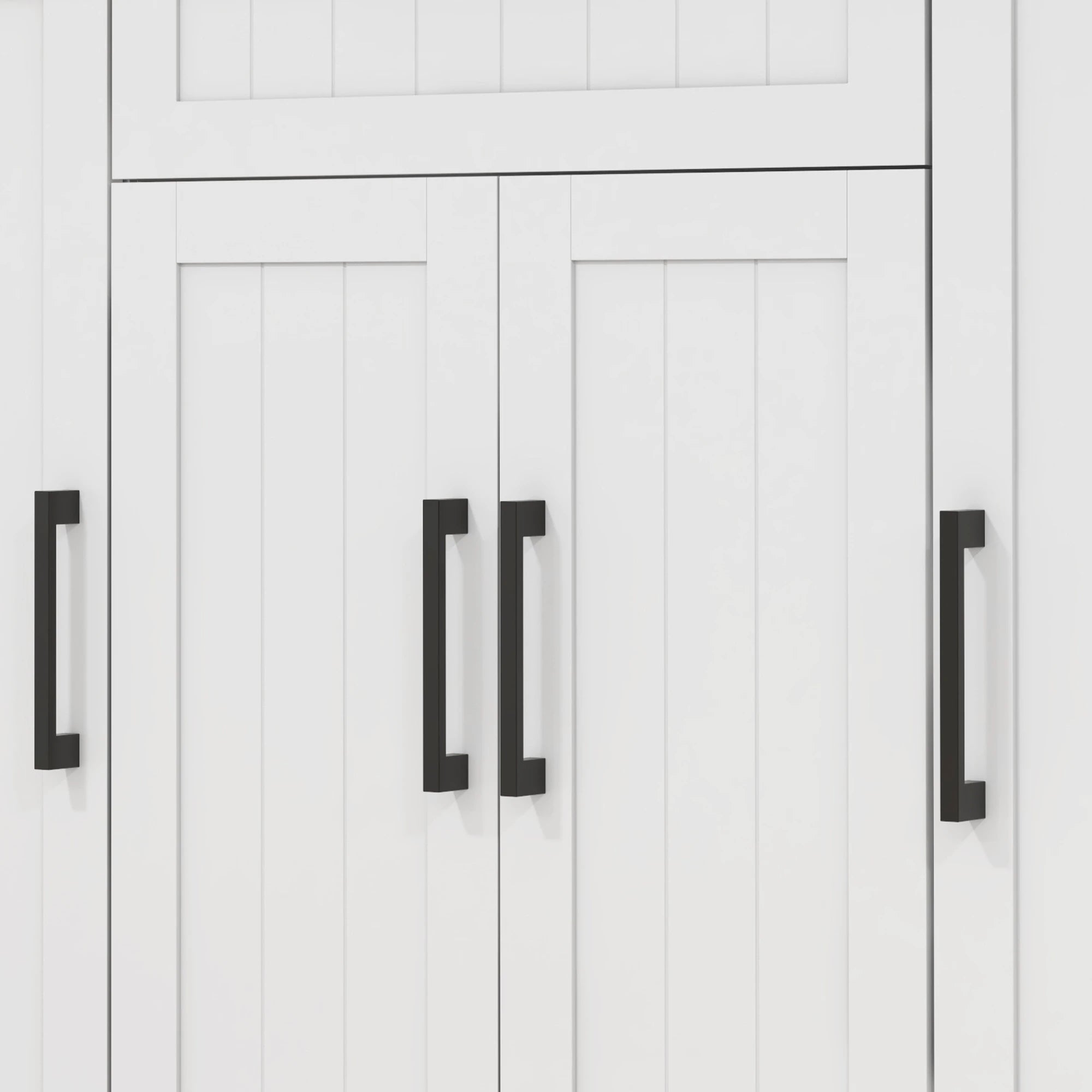 Modern Kitchen Island Cart, Natural Wood Top, Towel Rack, Door Storage, White Kitchen Islands & Kitchen Carts at Gallery Canada