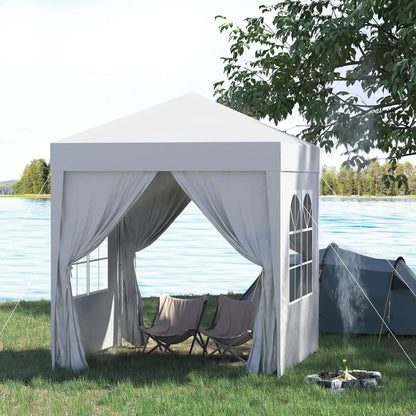 6.6'x6.6' Pop Up Canopy Tent, Instant Sun Shelter, White Pop Up Canopies at Gallery Canada