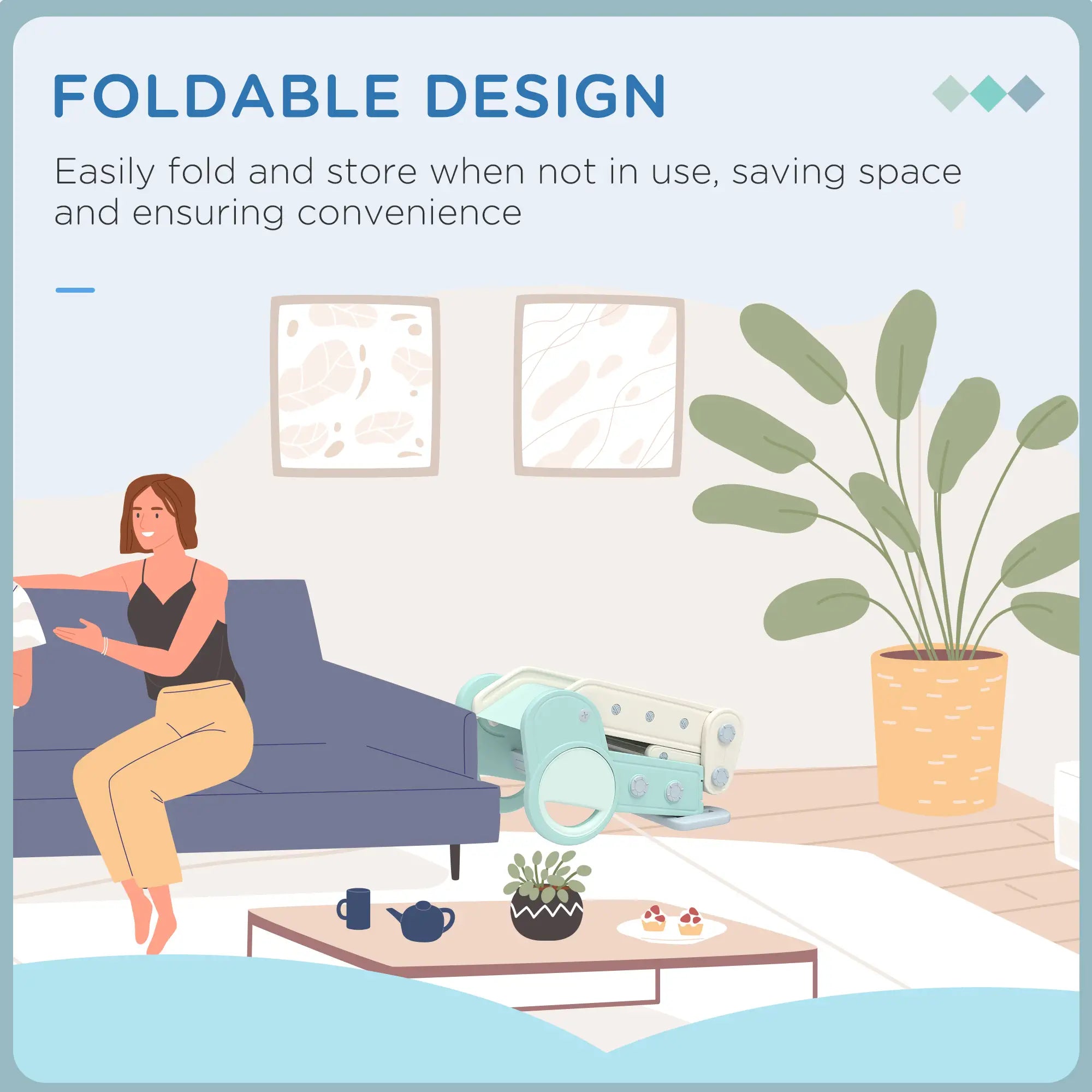 Toddler Slide, Foldable Kids Slide 1.5-3 Years, Green Gym Sets & Swings at Gallery Canada