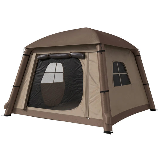 Inflatable Camping Tent, 1-2 Person, Khaki and Brown Camping Tents Khaki, Brown at Gallery Canada