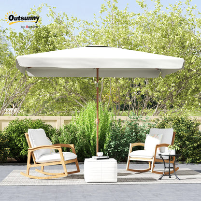 Patio Umbrella 118.1" x 78.7", UV50+ Protection, White Sun Umbrellas at Gallery Canada
