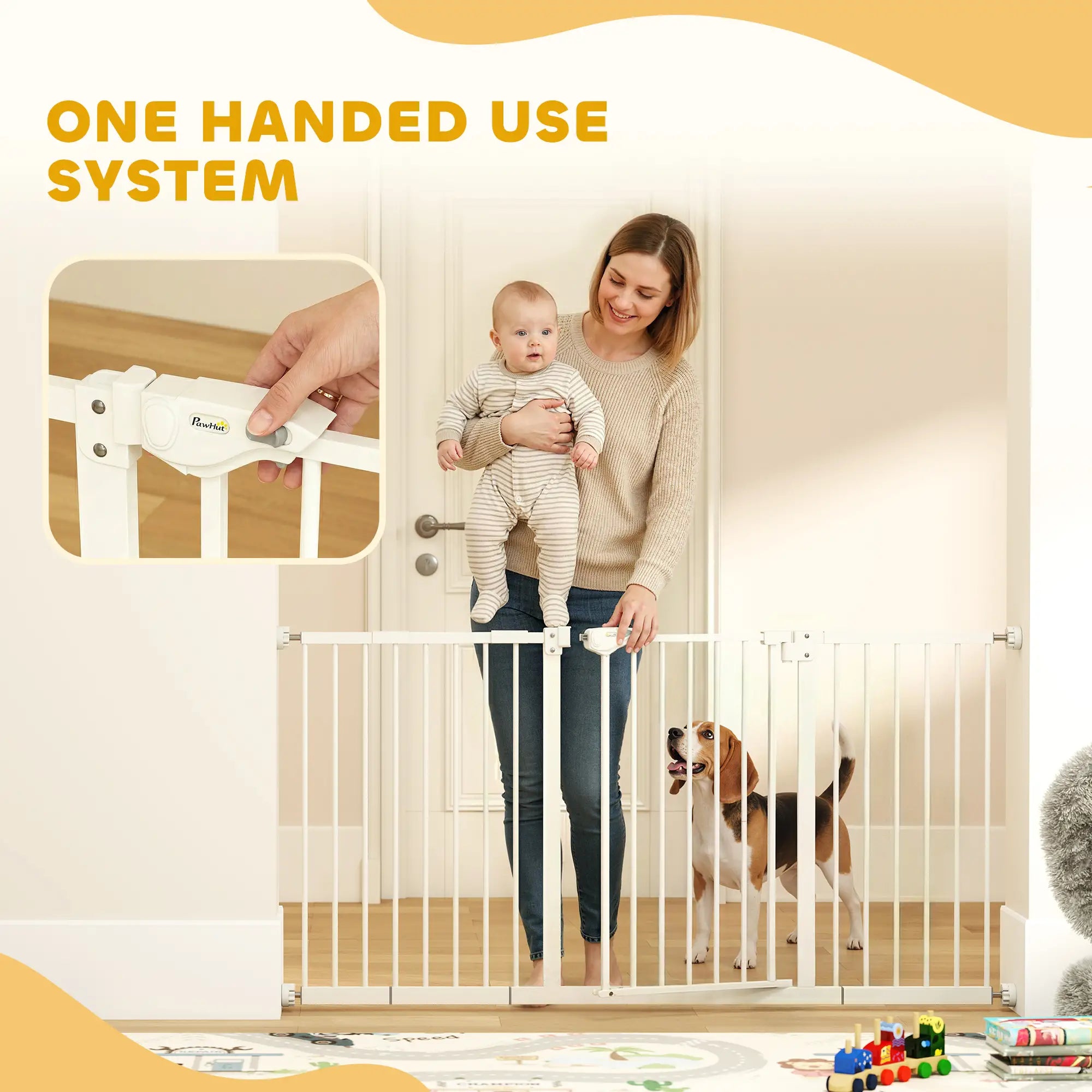 30 Inch Pet Gate with Door, 7