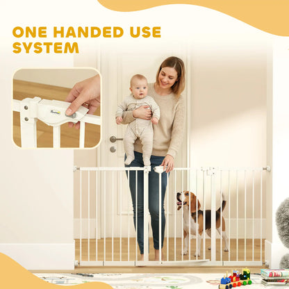30 Inch Pet Gate with Door, 7", 8", 12" Extensions Kit Houses, Kennels & Pens at Gallery Canada