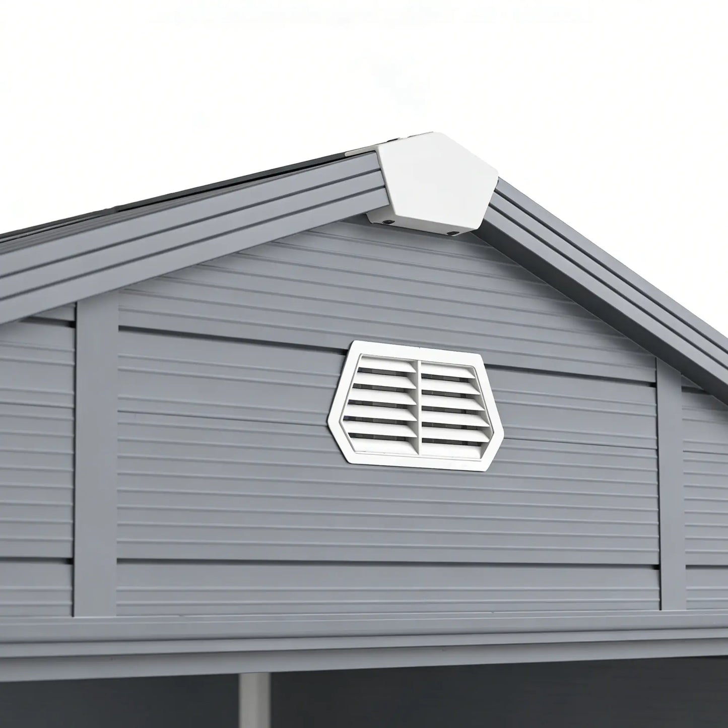 8' x 6' Plastic Garden Storage Shed, Latch Door, Vents, Dark Grey Sheds at Gallery Canada