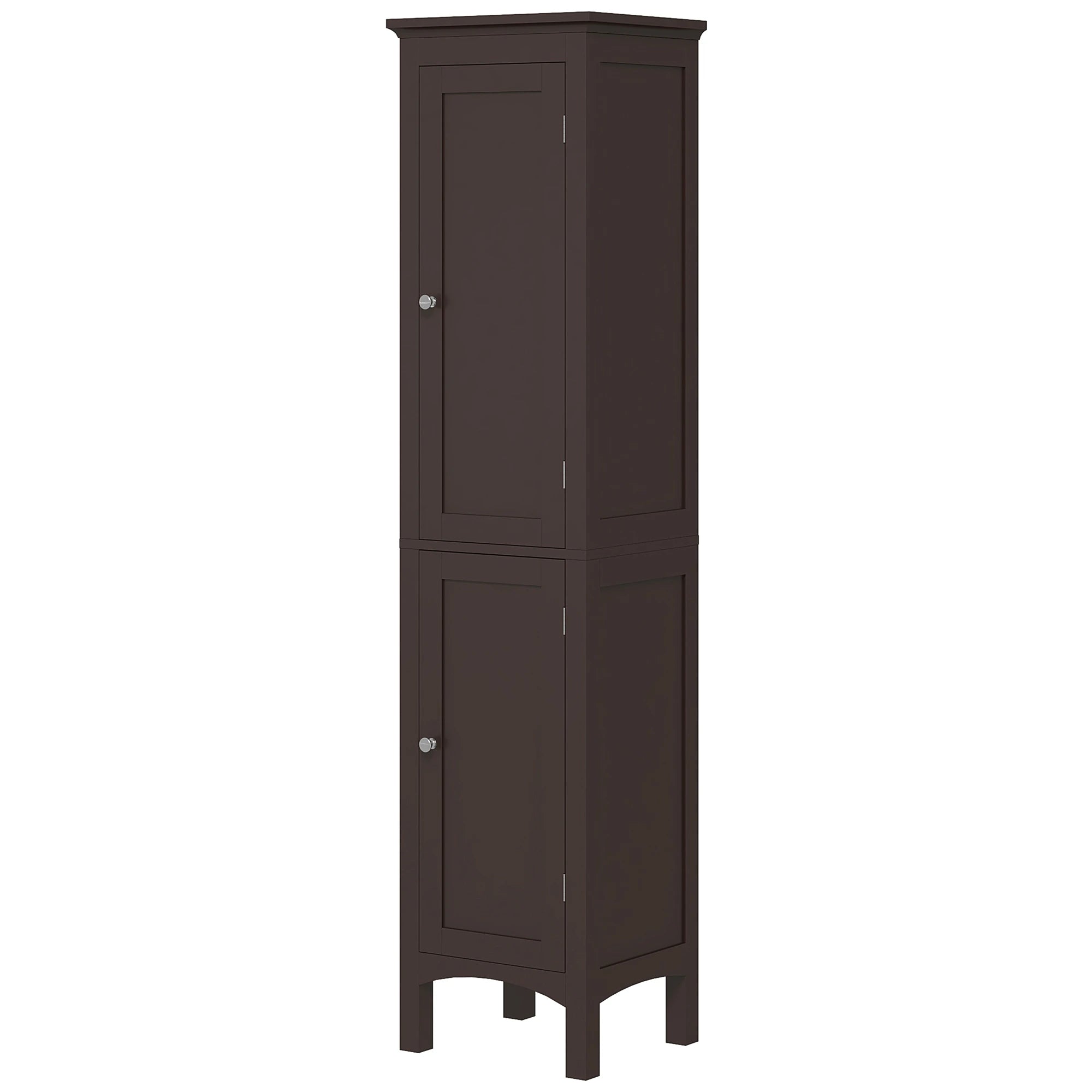 Tall Bathroom Cabinet, Freestanding Storage, Adjustable Shelves, 15