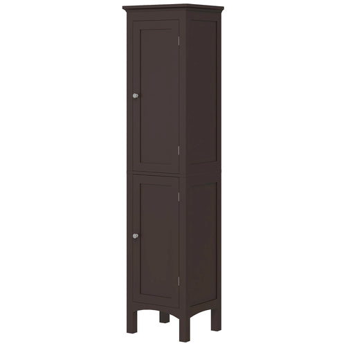 Tall Bathroom Cabinet, Freestanding Storage, Adjustable Shelves, 15