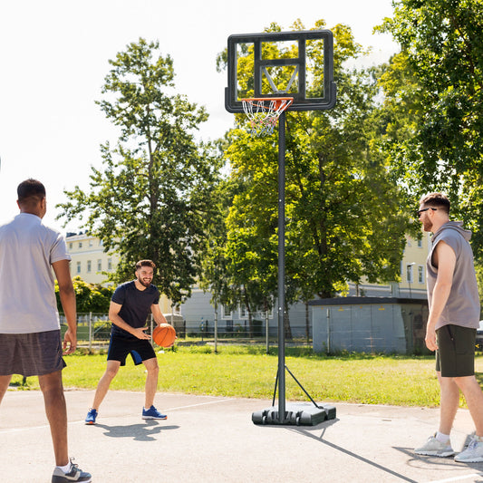 5ft-10ft Height Adjustable Basketball Hoop Stand, Portable Basketball System with Wheels and 45" Backboard for Youth Junior - Gallery Canada