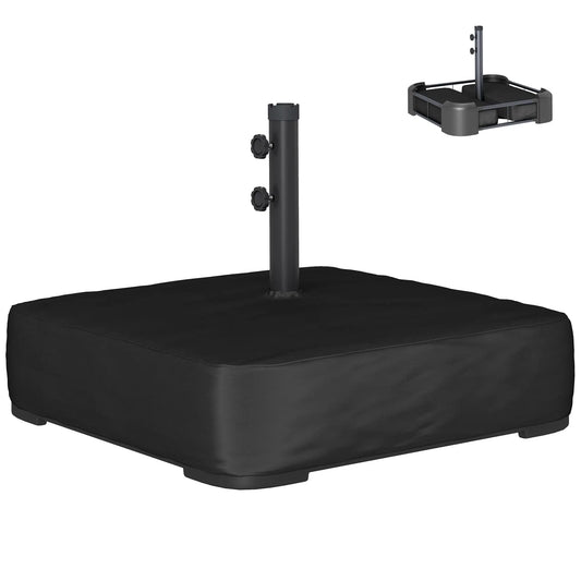 Sand Filled Parasol Base, 176 lbs, Heavy Duty Stand, Black Umbrella Bases Black at Gallery Canada