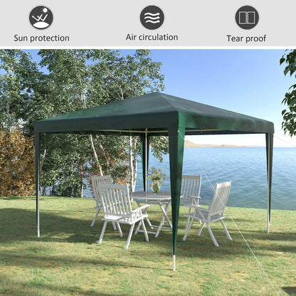 10x10ft Party Tent Portable Gazebo, Folding Garden Canopy Event Shelter Outdoor Sunshade Green Canopy Tents at Gallery Canada