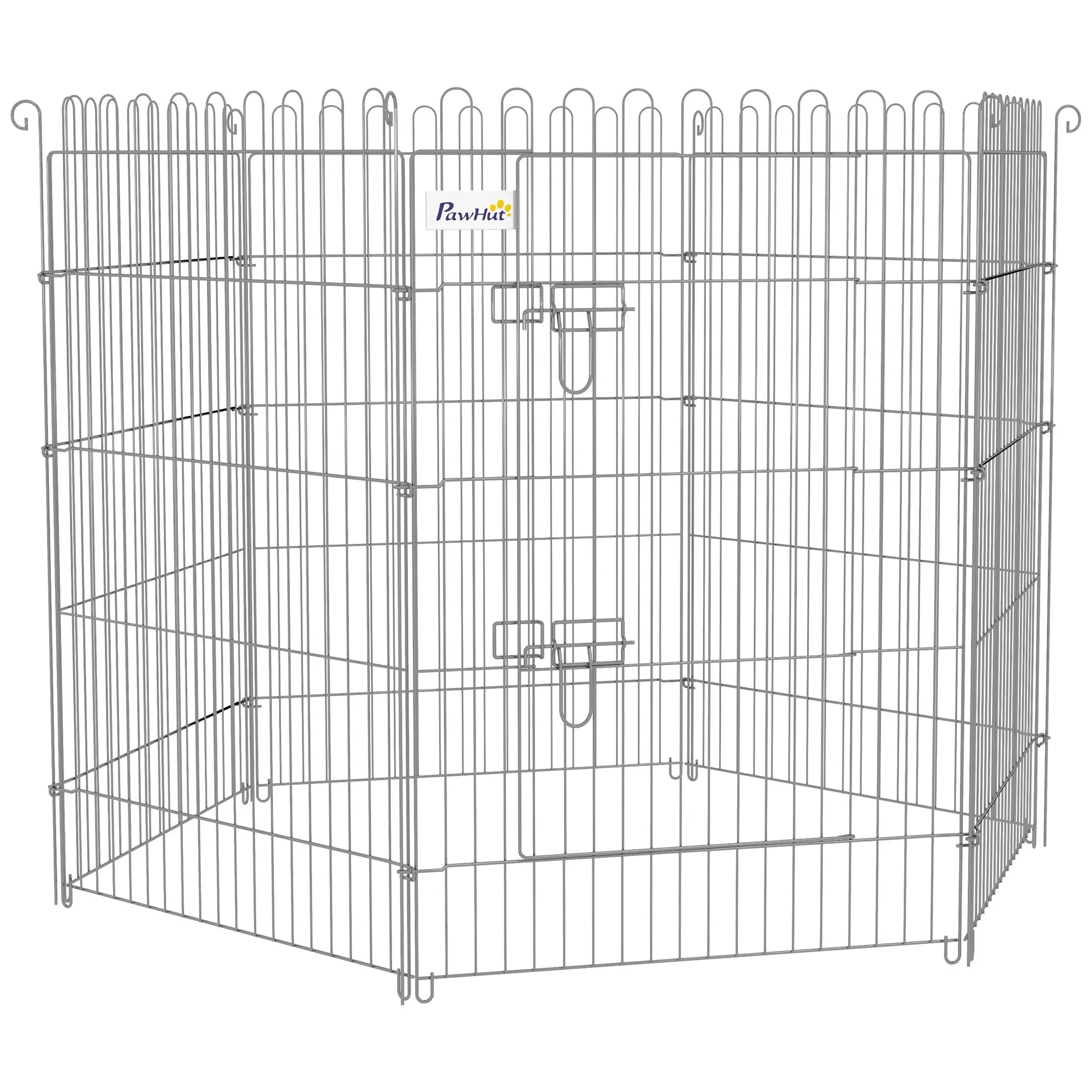36 Inch 8-Panel Dog Playpen, Foldable Pet Exercise Crate, Black Dog Cages & Crates at Gallery Canada
