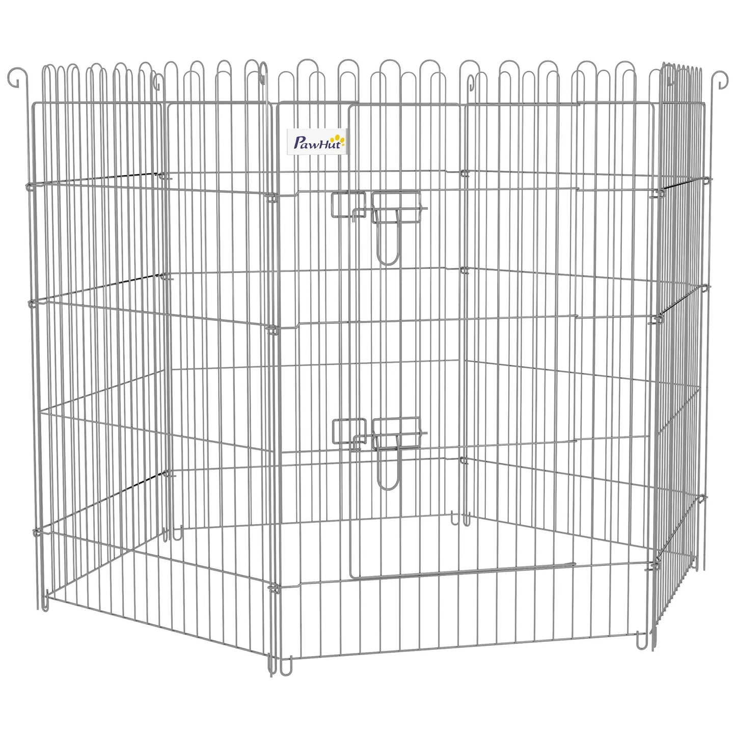 36 Inch 8-Panel Dog Playpen, Foldable Pet Exercise Crate, Black Dog Cages & Crates at Gallery Canada