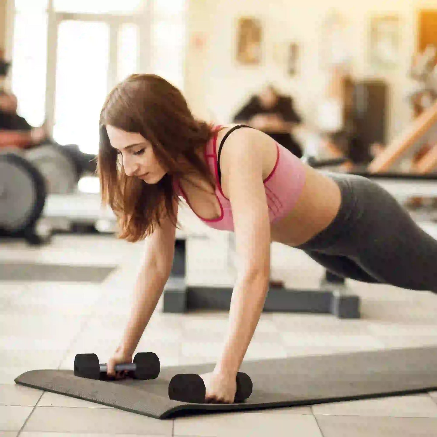 2 x 10lbs Dumbbells Set, Non-Slip Grip, Rubber Covered Weights Dumbbells & Barbells at Gallery Canada