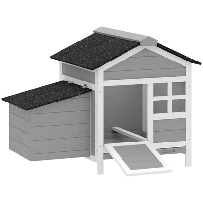 Wooden Chicken Coop With Nesting Box, Pull-Out Metal Tray, 36" x 25" x 27" Chicken Coops at Gallery Canada
