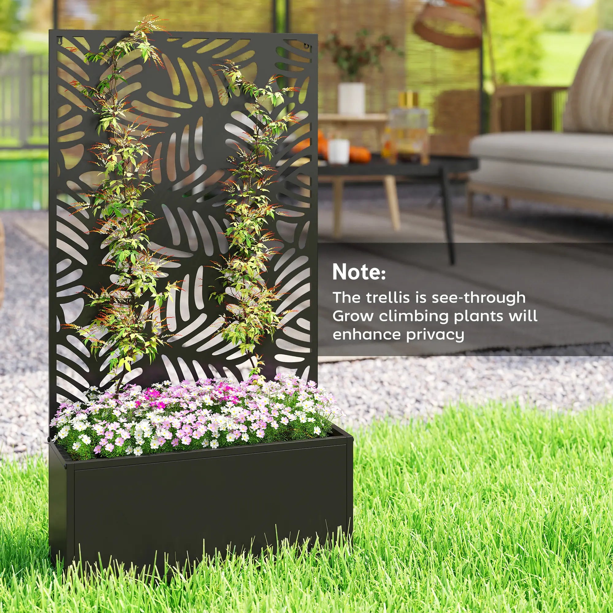 Metal Garden Bed With Trellis, Freestanding Or Wall Mounted Galvanized Planter Boxes at Gallery Canada
