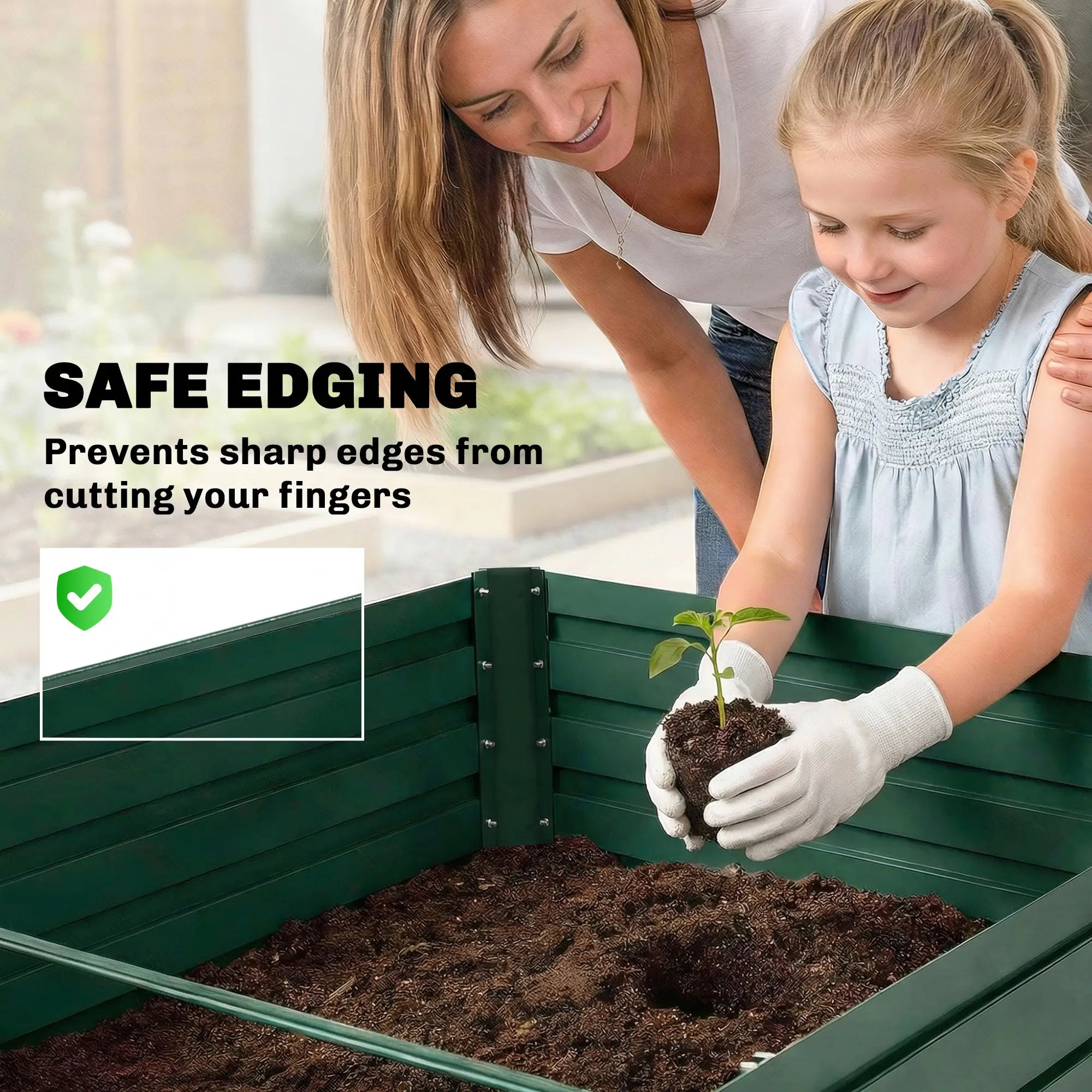 Set Of 2 Galvanised Raised Garden Bed, 6 x 3 x 2 ft, Green Galvanized Planter Boxes at Gallery Canada