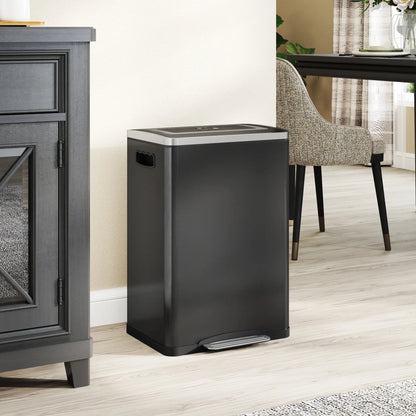 20 Liter Garbage Bin, Stainless Steel, Soft-Close Lid, Removable Bucket, Black Household Supplies at Gallery Canada