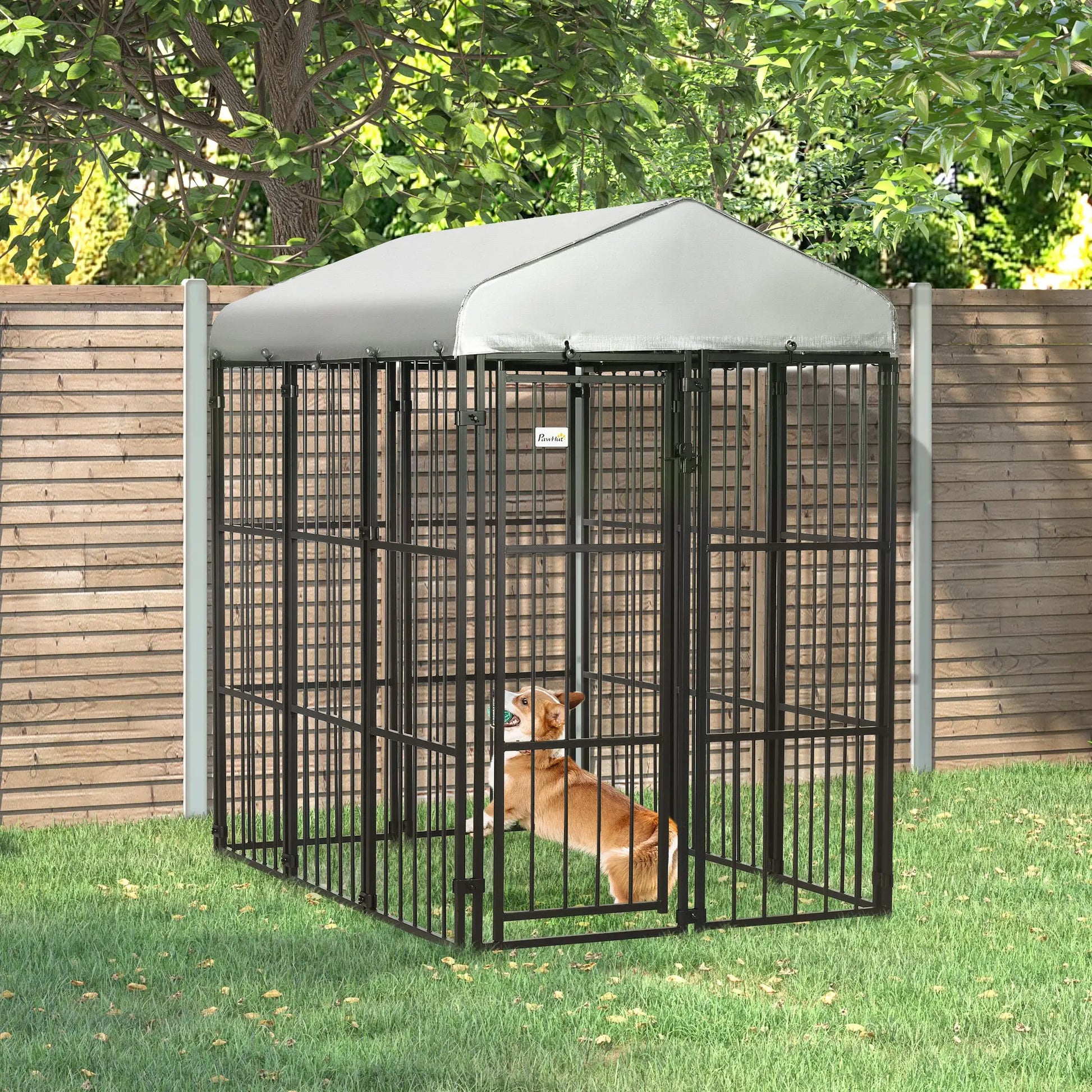 Galvanized Steel Outdoor Dog Kennel, Heavy Duty, Black Houses, Kennels & Pens at Gallery Canada