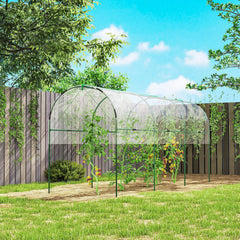 Tomato Greenhouse Tunnel, 4 Hoops, Top Tap, 157.5" x 48.4" x 67.3", Clear
