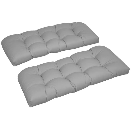 Patio Bench Replacement Cushions, 2 Seater, 43" x 19" x 3", Gray Patio Chair Cushions Grey at Gallery Canada