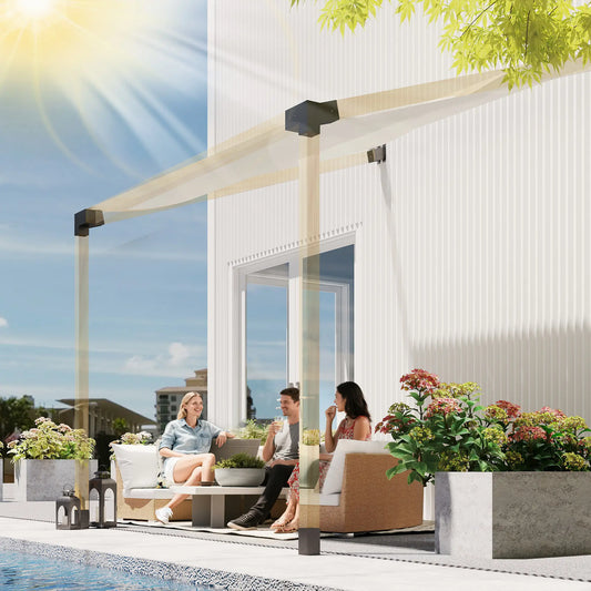 15° Slanted Pergola Bracket Kit, 3.6" X 3.6" Lumber, Black Pergolas Black at Gallery Canada