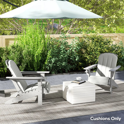 Set of 2 Patio Chair Cushions, High Back, High-Density Foam, Light Grey Patio Chair Cushions at Gallery Canada