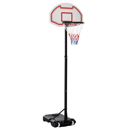 Adjustable 6.3-8.2ft Basketball Hoop System Outdoor Indoor Junior Basketball Stand Team Sport for Kids Youth W/ Wheels for Easy Removable - Gallery Canada