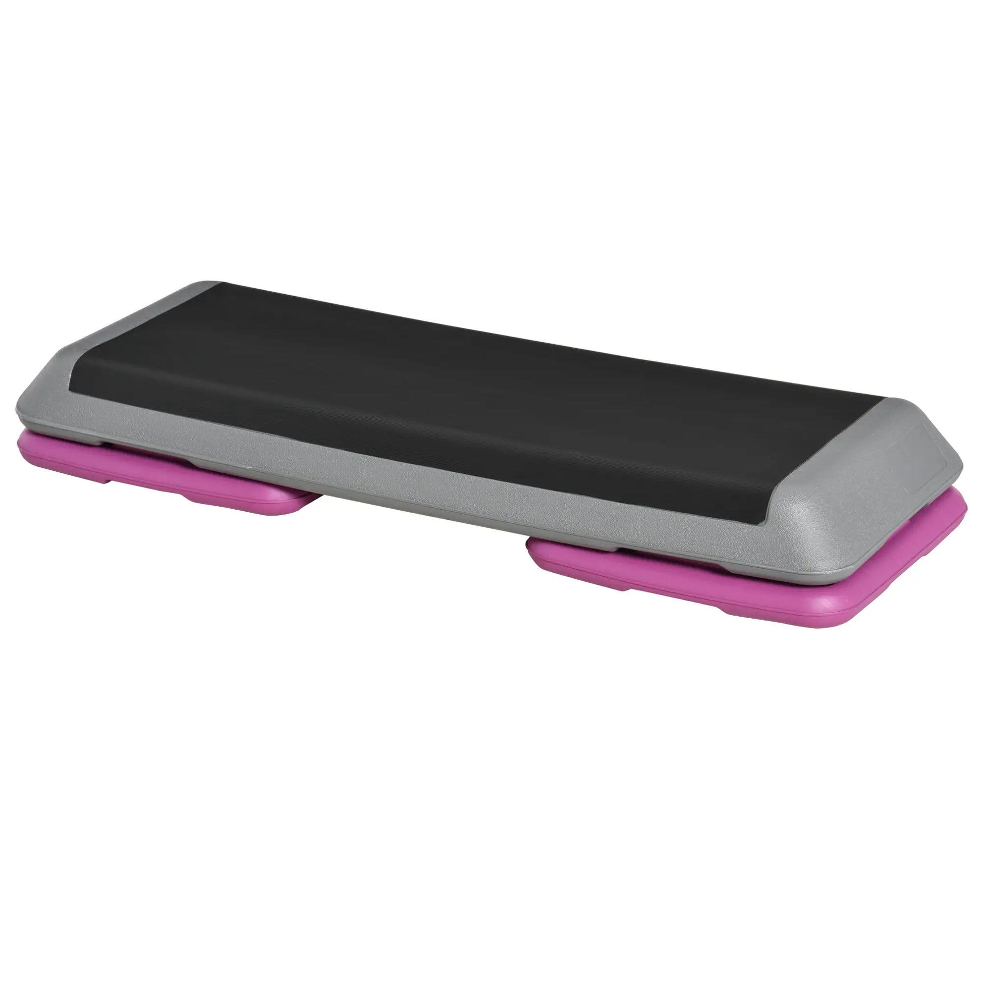 43" Adjustable Aerobic Stepper, 3 Level Risers, Cardio Fitness, Black Purple Aerobic Equipment at Gallery Canada