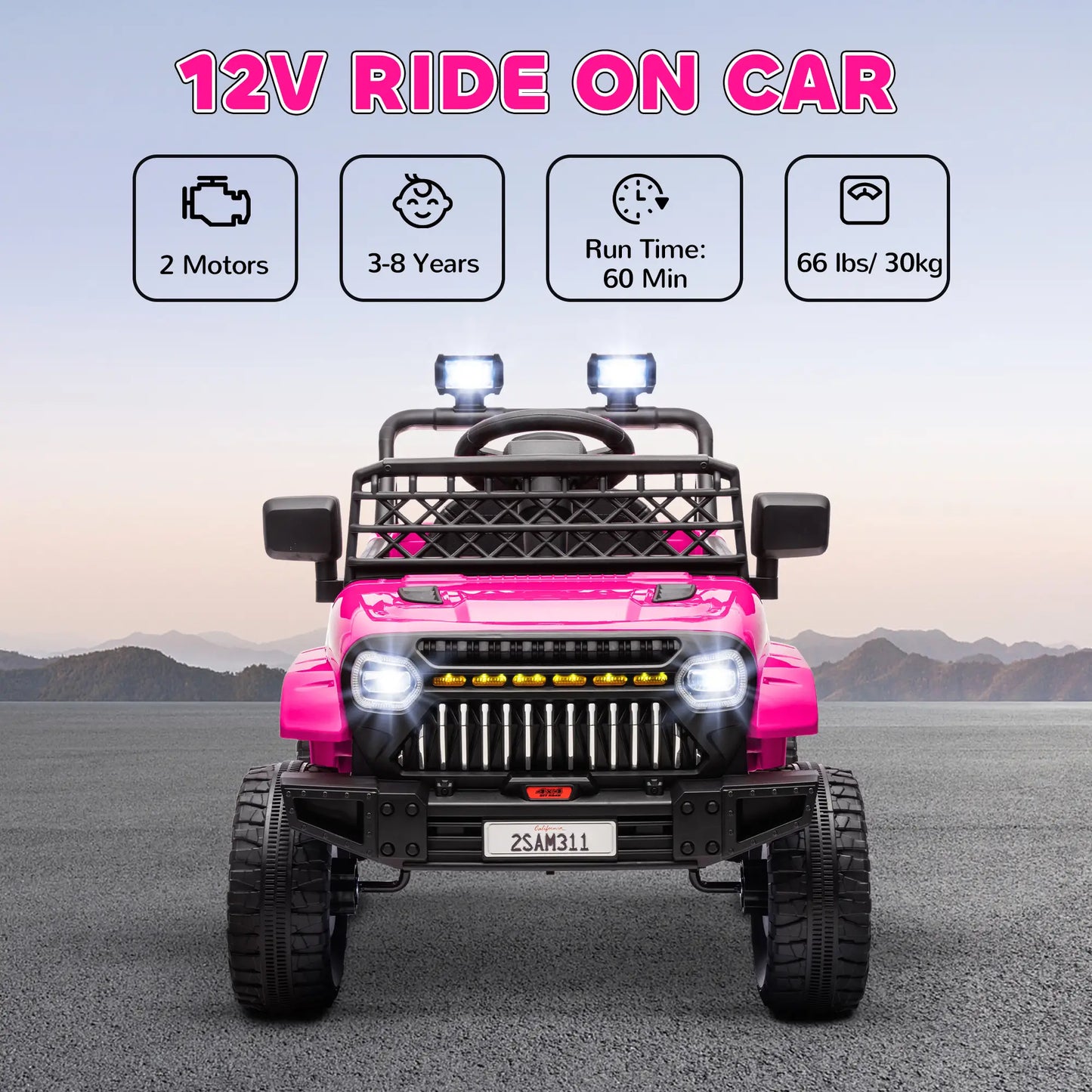 12V Ride On Truck, Electric Car For Kids, Pink Electric Toy Cars at Gallery Canada