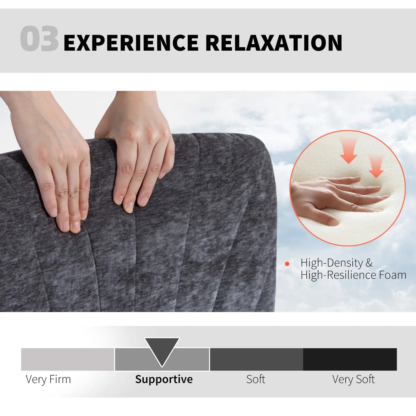 Criss Cross Chair with Wheels, Wide Office Chair, Adjustable Height, Tilting, Grey Task Chairs at Gallery Canada