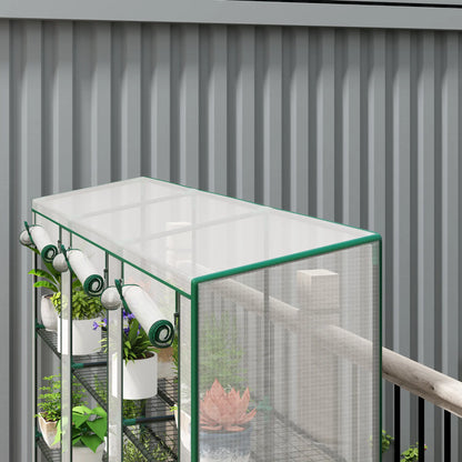 Lean-To Greenhouse, 3 Tier Shelves, 3 Roll-Up Doors, White Greenhouses at Gallery Canada